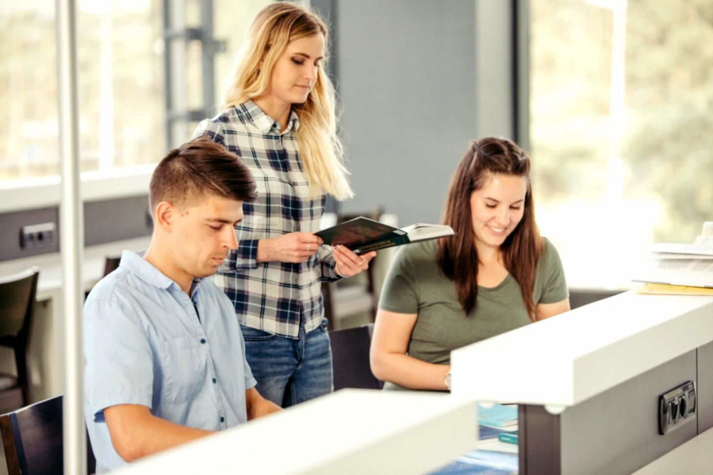 Business professional reviewing quarterly financial reports